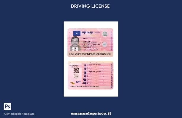 verified style modello presente patente di guida olandese stile verificato template